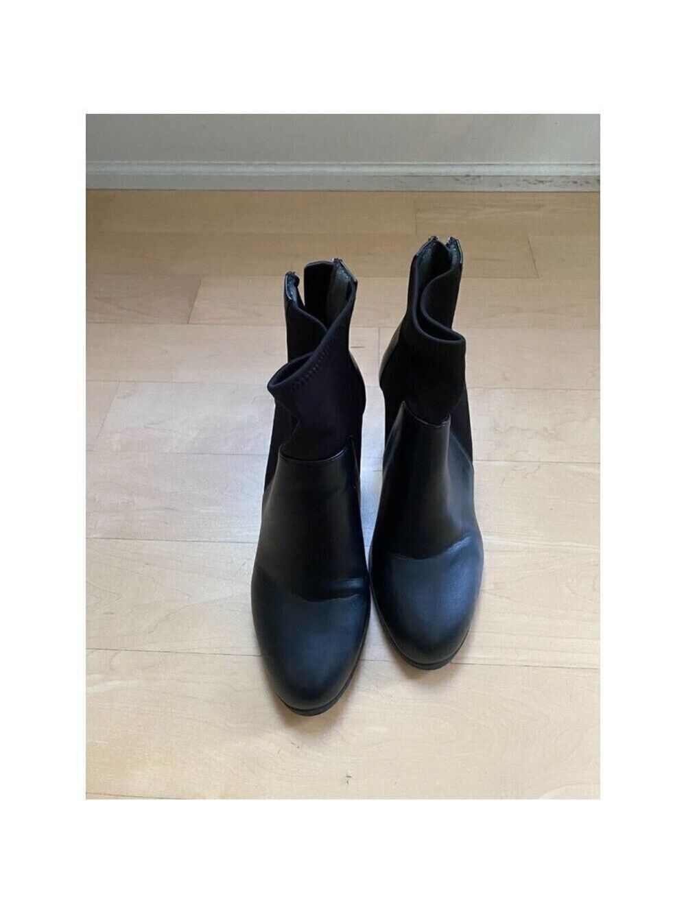 Adrienne Vittadini Women's black ankle boot heel "Ratti" sz 7 FLAW